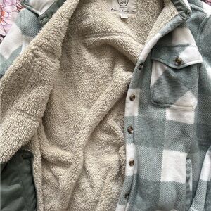 Plaid Sherpa-Lined Jacket